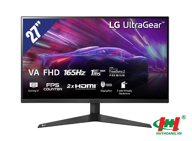 Màn hình vi tính LG 27inch 27GQ50F-B.ATV (1920x1080/ VA/ 165Hz/ 5ms) treo tường được,  HDMI x2,  DP 1.2,  cổng tai nghe