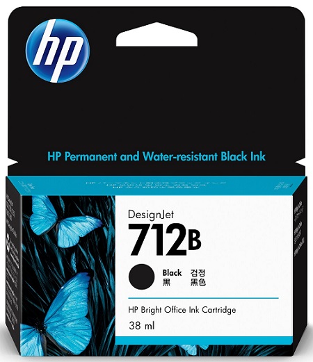 Mực máy in HP DesignJet T630 /T230 /T250 /T650 HP 712 B 38-ml Black DesignJet Ink Cartridge (3ED28A)