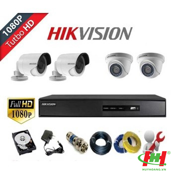 Bộ 4 camera quan sát Hikvision 2.0 Megapixel