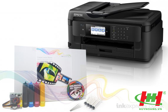 Máy in màu đa năng Epson Workforce 7710 A3 In 2 mặt, ,  Scan,  Copy,  Fax (Hệ thống mực dầu Pigment UV)