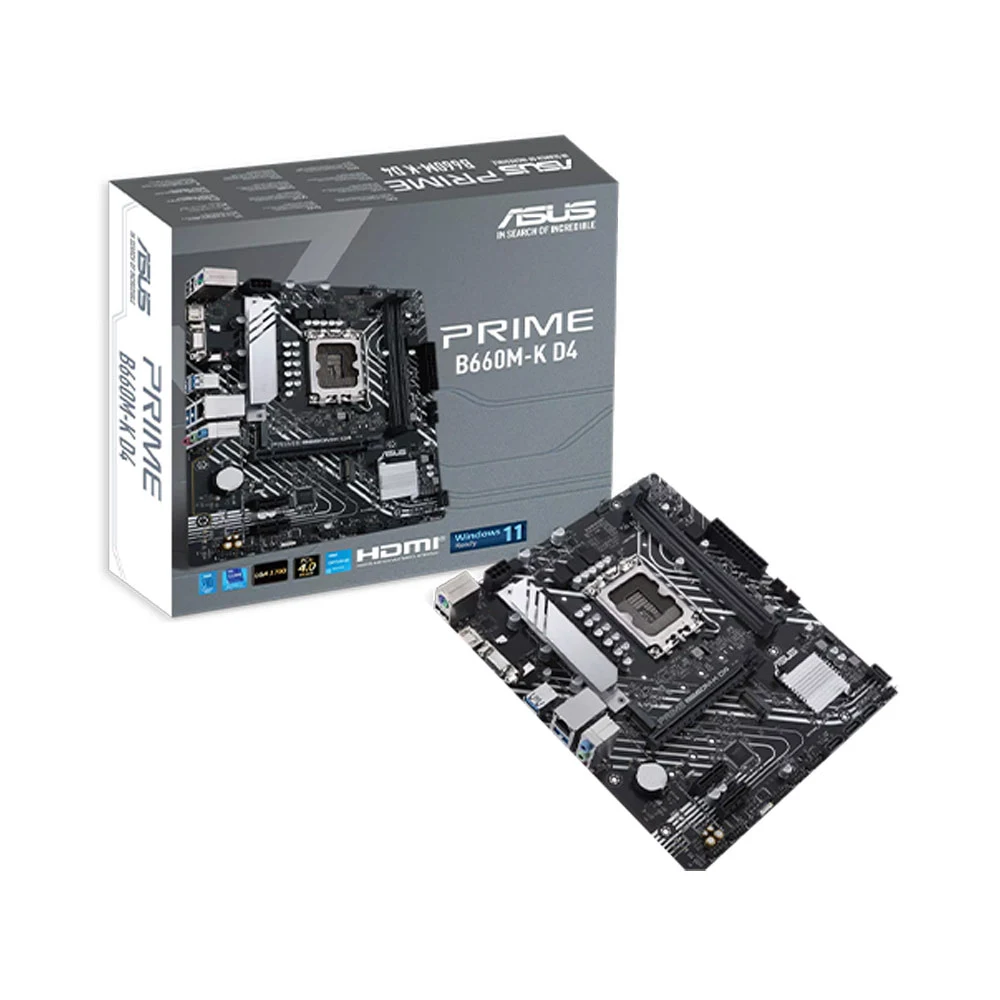 Mainboard ASUS PRIME B660M-K D4 (1 x HDMI,  1 x VGA/D-sub)