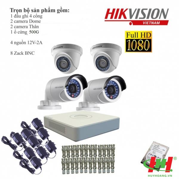 Bộ 4 camera quan sát Hikvision 5.0 Megapixel