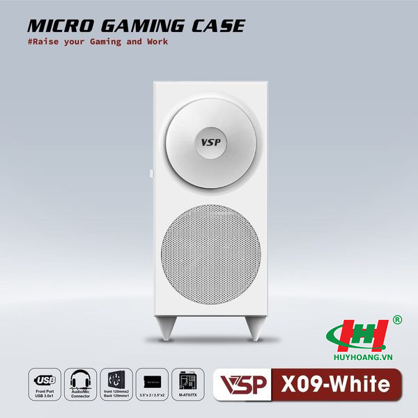 Case VSP X09 Speak (mATX/ Màu Trắng)