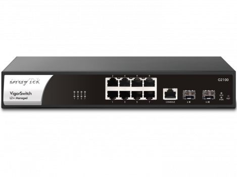 Switch DrayTek VigorSwitch G2100 (10-Port Layer 2+ Managed Gigabit Switch)