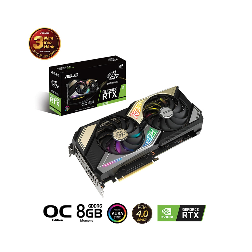 Card màn hình Asus KO-RTX3070-O8G-V2-GAMING (DisplayPort 1.4a,  HDMI 2.1)