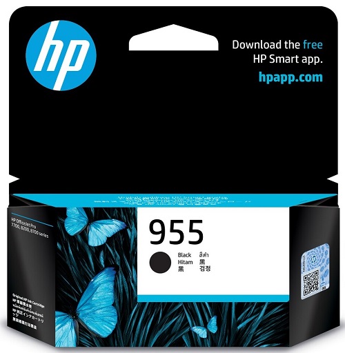 Mực máy in HP OFFICEJET PRO 7720,  7730,  7740,  8210,  8710,  8720,  8730 HP 955 Black Original Ink Cartridge (L0S60AA)