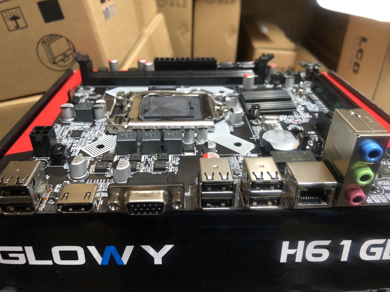 Mainboard GLOWY H61 (VGA-HDMI) new 100%