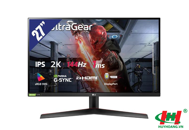 Màn hình vi tính Gaming 2K LCD LG 27inch 27GN800-B.ATV (2560 x 1440/IPS/144Hz/1ms/FreeSync) 2 x HDMI,  1 x DisplayPort