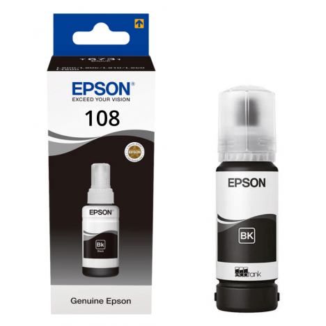 Mực máy in Epson L8050 C13T09C14A Epson 108 EcoTank Black Ink Bottle - chính hãng