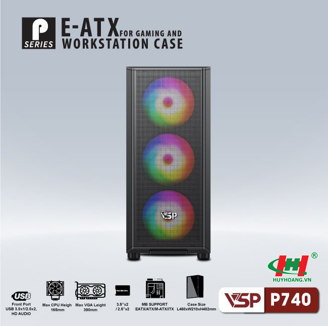 Thùng máy tính Case WORKSTATION VSP P740-E-ATX