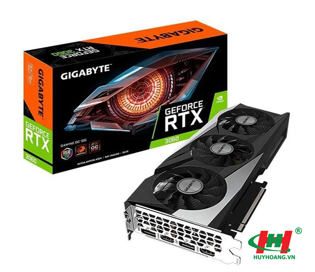 Card màn hình VGA Gigabyte RTX 3060 12GB GDDR6 Gaming OC V2 (GV-N3060GAMING OC-12GBD)