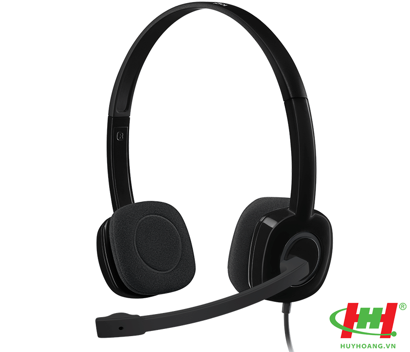 Tai nghe On-ear Logitech H151 (có mic,  trùm đầu gọn,  đen,  1 Jack Note)