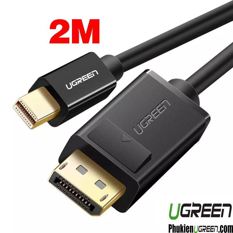 Cáp Mini Displayport To Displayport 4K@60Hz dài 2M Ugreen 10433 ( Màu Đen)