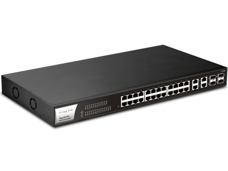 Switch DrayTek VigorSwitch G1282  - 24 Port Gigabit WebSmart Switch with 4 Gigabit Lan/SFP combo uplink