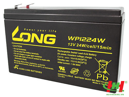 Bình ắc quy LONG 12V-6Ah,  WP1224W (SLIM)