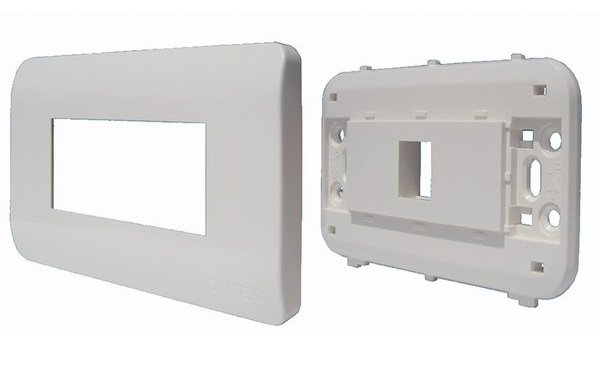Mặt nạ 1 port Dintek Wallplate (1303-11030)  Face plates - Mặt nạ 01 port,  US type,  120 x 70 x 6.2mm