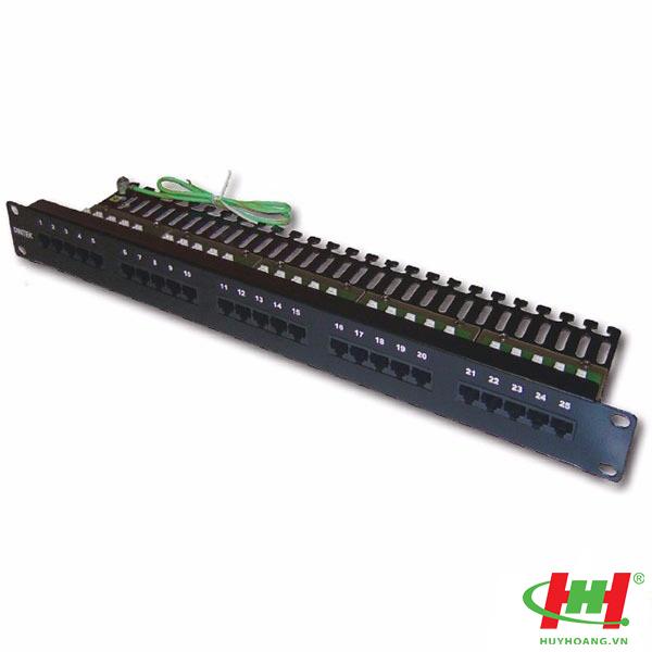 Patch panel RJ11 for Telephone 25 Port,  19" rackmount,  cho cáp thọai