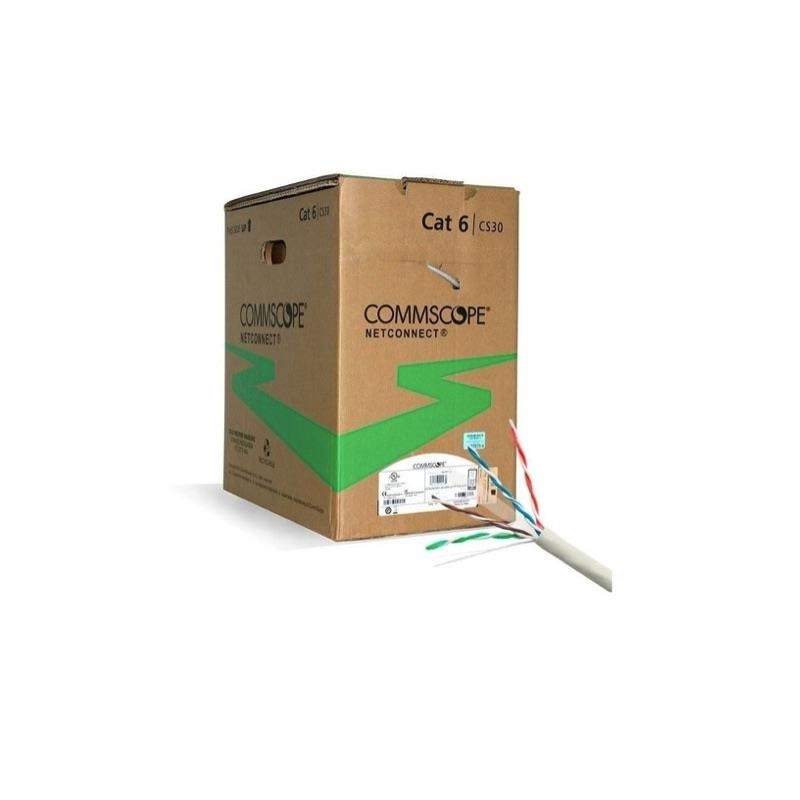 Cáp mạng AMP Commscope U/UTP,  Cat.6,  4 đôi,  CM,  24 AWG,  Solid,  màu trắng,  305m 427071-2