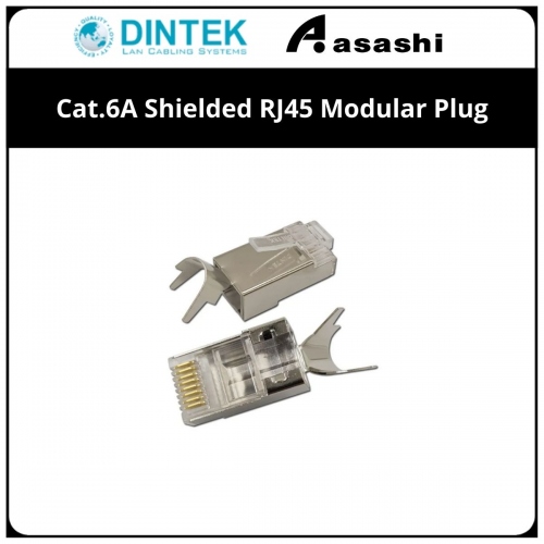 Đầu mạng RJ45 CAT.6A DINTEK ,  Cat.7 S-FTP - shielded bọc kim loại chống nhiễu (1501-88046)