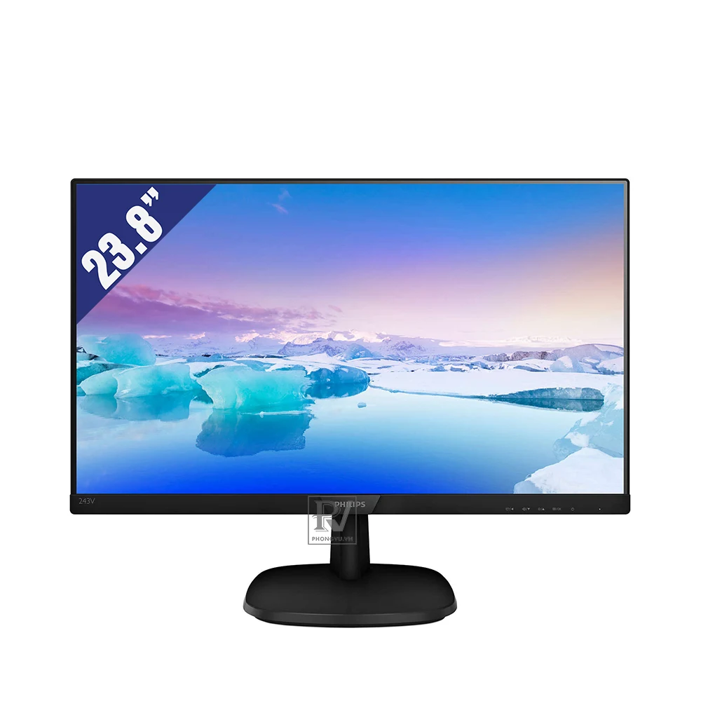 Màn Hình Philips 23.8inch 243V7QDSB/74 (1920x1080/ IPS/ 60Hz/ 5ms) 1 x HDMI ,  1 x DVI-D ,  1 x VGA/D-sub