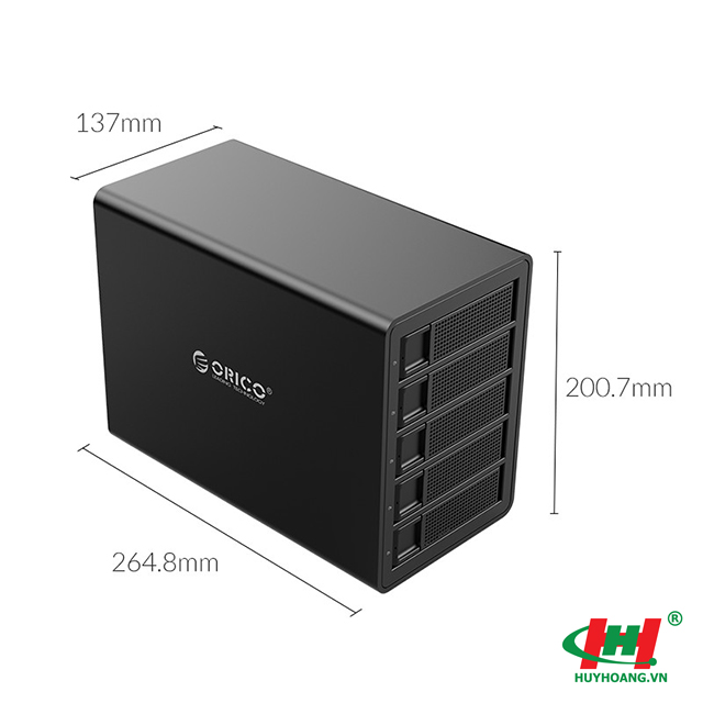 Hộp ổ cứng ORICO 3559U3-BK 3.5inch 5 khe cắm SATA 3 USB 3.0 Type B