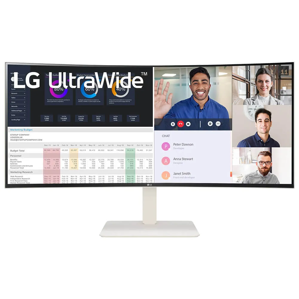 Màn Hình vi tính cong LG UltraWide 38WR85QC-W.ATV (37.5 inch -  3840 x 1600 - IPS - 4K - 144Hz - 1ms) DisplayPort,  HDMI,  USB Down-stream,  USB Type-C,  LAN ,  1xHeadphone Out