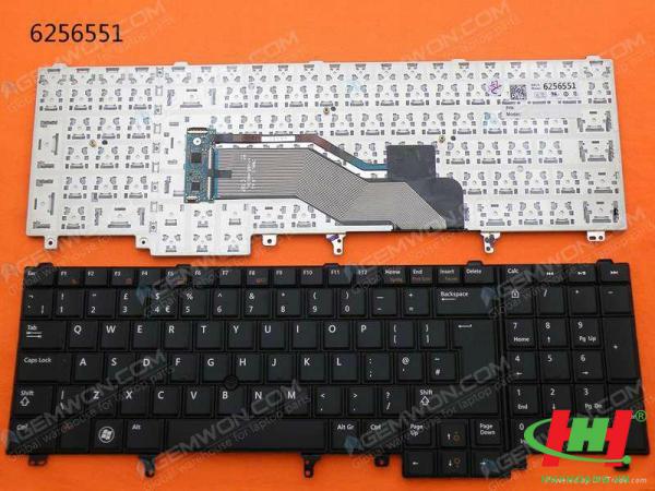 Bàn phím Dell Latitude E6520 E6530 E5520 E5530 E6540 M4600 không đèn,  không chuột