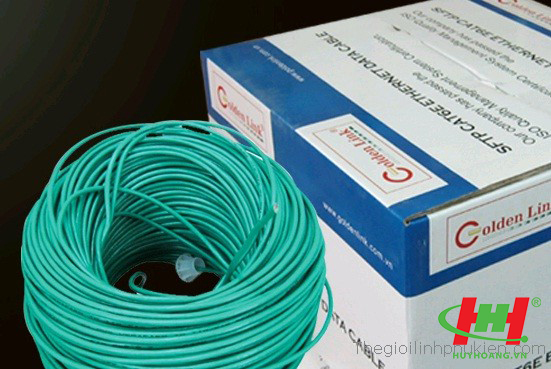 Cáp mạng Golden Link SFTP Cat 6e chống nhiễu (Màu Xanh Lá)