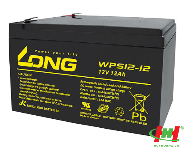 Bình ắc quy Long 12V-12Ah (WPS12-12; WP12-12B; WPS12-12T)