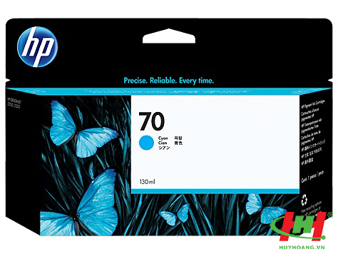 Mực máy in HP DSJ Z2100/ Z3100/ Z3200/ Z5400ps 130-ml Cyan DesignJet Ink Cartridge C9452A (HP 70 Cyan)