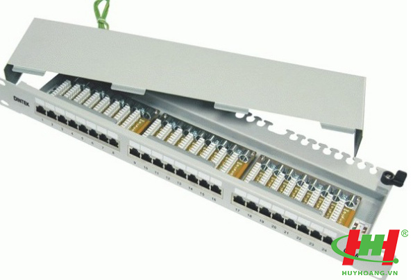 Patch panel 24 Port,  CAT.6,  Fully Shielded 19" rackmount,  Krone type