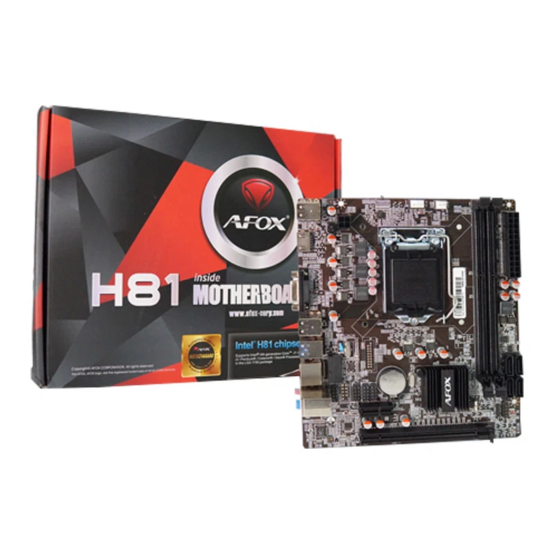 Mainboard AFOX H81-MA2 (VGA-HDMI) new 100%