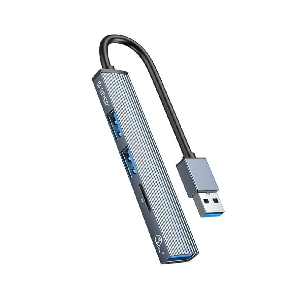 Bộ chia USB HUB 4 cổng USB 3.0/2.0 + Cardreader TF ORICO AH-A12F-GY-BP
