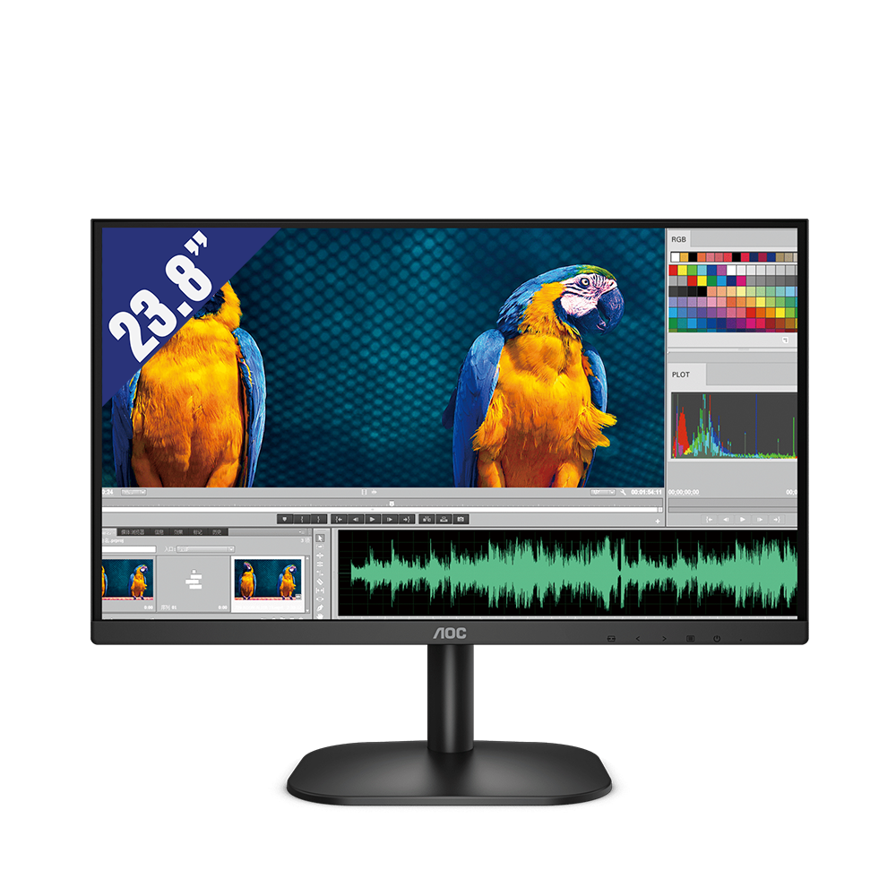 Màn hình máy tính AOC 24B2XHM,  23.8 ,  VA,  1920 × 1080,  75Hz,  250 cd/m²,  20.000.000:1(DCR),  6ms,  VGA,  HDMI ,  3Y WTY_24B2XHM/74