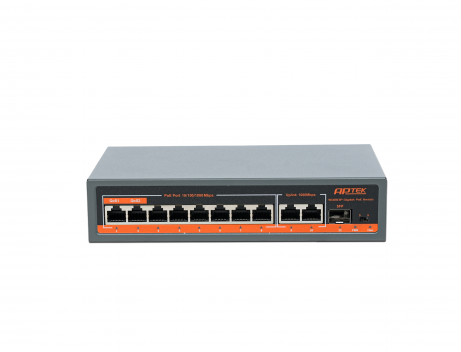 Switch 8 cổng PoE Gigabit APTEK SG1083P - chuyên cho thiết bị PoE,  Wi-Fi Gigabit