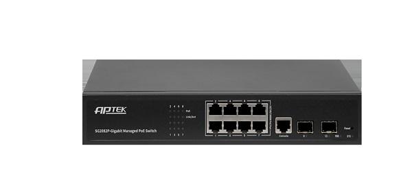 Switch 8 Port PoE APTEK SG2082P - Switch 8 Port PoE L2 Managed Gigabit Switch