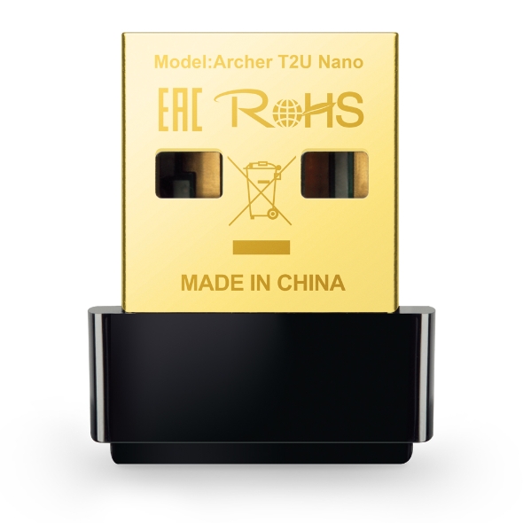 USB Wireless TP-Link Archer T2U Nano AC600 600Mbps với 200Mbps trên băng tần 2.4GHz và 433 Mbps trên băng tần 5GHz