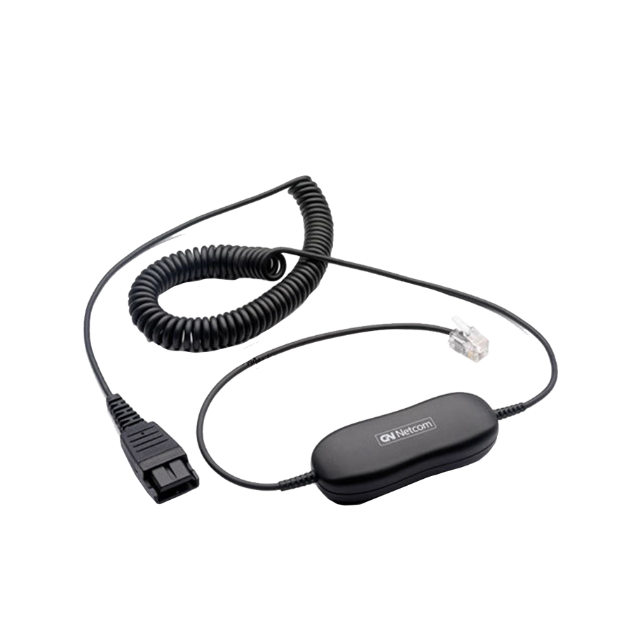 Cáp kết nối GN1200,  dạng xoắn - Jabra GN 1200 0.8m Straight QD (P/N: 88001-99) RJ9