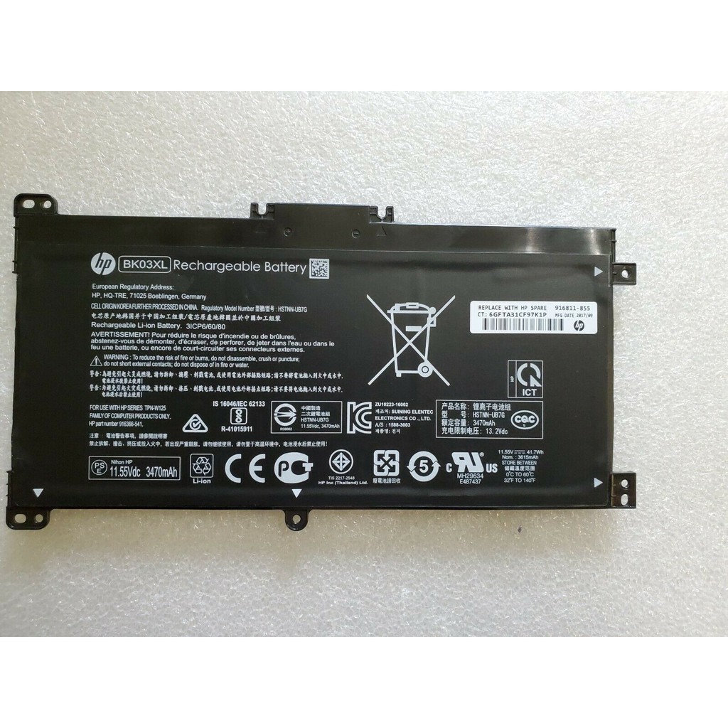 Pin Laptop HP 14M,  14M-BA,  14M-BA013DX,  14-BA,  BK03XL