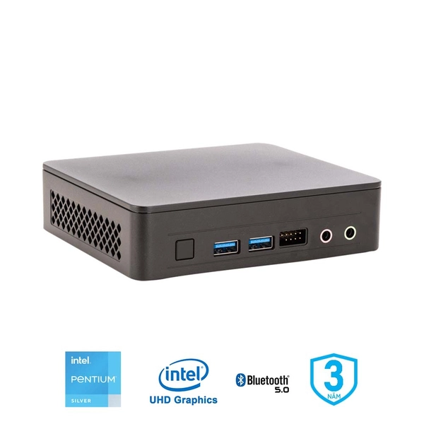 Máy tính Mini PC Intel NUC 11 Essential Kit Atlas Canyon Pentium Silver N6005 BNUC11ATKPE0001 (Intel® Pentium® Silver N6005 | No Ram DDR4 | Iris XE Graphics | No SSD  | No LCD  | No Keyboard + mouse  | Thunderbolt 4 | Wi-Fi + BL| Đen)