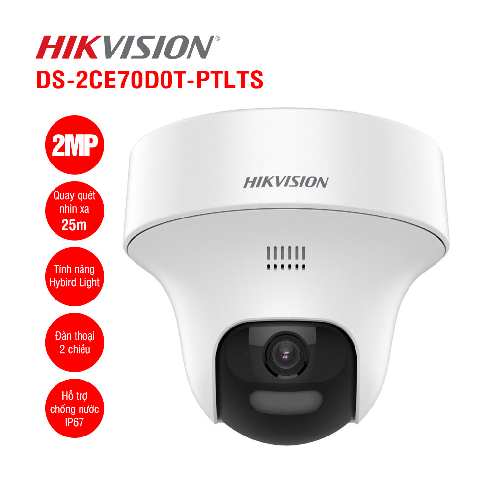 Camera ngoài trời HDTVI 2MP HIKVISION DS-2CE70D0T-PTLTS