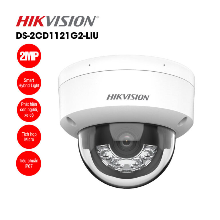 Camera IP 2MP bán cầu HIKVISION DS-2CD1121G2-LIU (Phù hợp trong nhà)