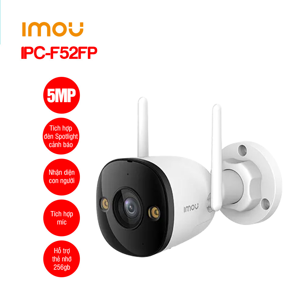 Camera ngoài trời Wifi IMOU IPC-F52FP 5MP