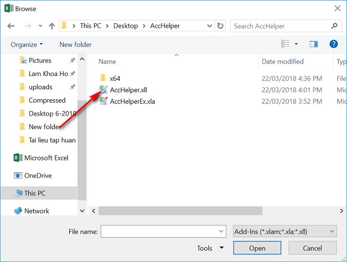 chọn acchelper 32bit hoặc 64bit