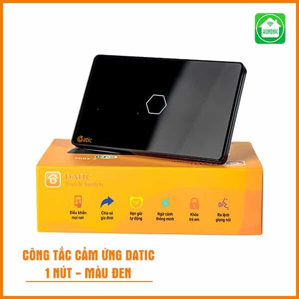 Công Tắc Cảm Ứng Thông Minh Datic – 1 Nút Màu Đen