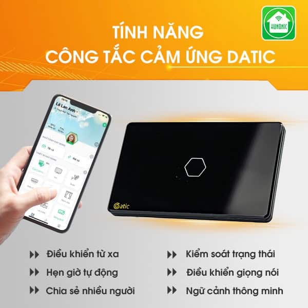 cong tac cam ung wifi datic 25 Công Tắc Cảm Ứng Thông Minh Datic - 1 Nút Màu Đen 12