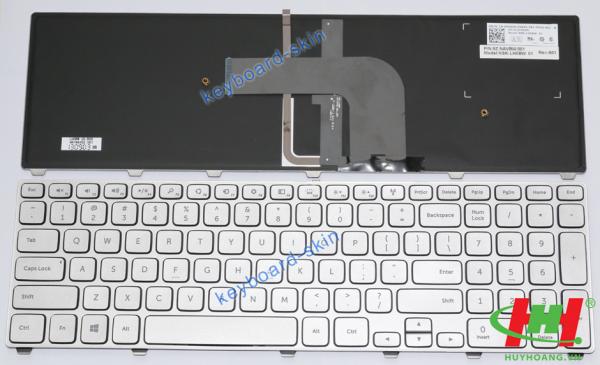 Bàn phím Dell Inspiron 17-7737 BẠC (có đèn)