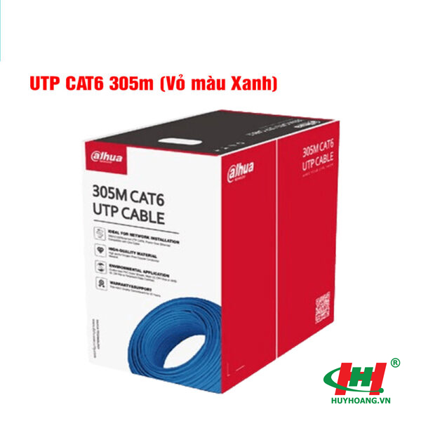 Cáp mạng UTP CAT.6 DAHUA DH-PFM920I-6UN1-C 305m,  màu Xanh