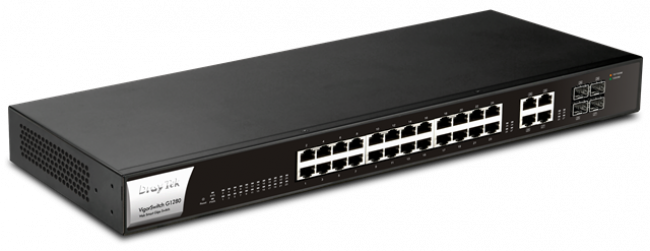 Switch DrayTek VigorSwitch G1280 (24-Port Web Smart Gigabit Switch)