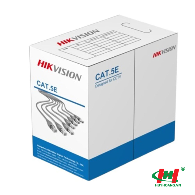 Cáp mạng Cat5E Hikvision DS-1LN5EUEC0 305m,  màu xám